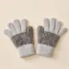 Guantes Calientes para Niños Invierno Dibujos Animados Lindos Guantes para Bebés de 1 a 3 Años Gateo Juego Guantes de Medio Dedo para Bebés