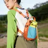 Mochila pequena para atividades ao ar livre para mulheres, leve, estilosa e versátil, adequada para passeios, com compartimento para garrafa de água, ideal para caminhadas e montanhismo