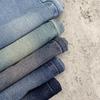 Em estoque 10 10 * 10 OE algodão siro-spun Denim saia masculina e feminina calças tecido água de lavagem para fazer o processo de furo antigo