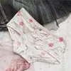 [80-120] 524 Seda de Hielo estampado lindo tiro bajo bolsa de ropa interior para mujer cadera con taladro ropa interior para mujer tiro bajo