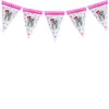 Amazon Rosa Diente Temático Cumpleaños Infantil Desechables Suministros para Fiesta Platos de Papel Mantel Banderín Decoración de Fiesta Set