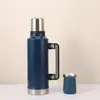 Termo Plegable de Doble Capa de Acero Inoxidable Olla de Viaje Gran Capacidad Conservación de Calor y Frío al Aire Libre Botella de Agua Deportiva Botella de Agua