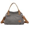Bolsa Tote Vintage Comércio Exterior Feminina Nova 2024 Bolsa Feminina Simples Popular Bolsa de Ombro Feminina Lona Portátil Bolsa Grande
