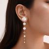EZ4896 Aretes de Perlas Europeos y Americanos Transfronterizos Aretes de Borlas Joyería Elegante de Moda para Mujer Joyería Larga para la Oreja