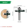 Cortador T de 8 cuchillas con rodamiento de bolas, broca para fresadora de carpintería color verde oscuro, cortador para ranurar de cuatro cuchillas, cuchilla de aleación, broca para máquina de recorte