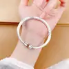 Pulsera Shake Voice Live de Cobre Blanco Plateado Cabeza de Calabaza Duofu para Mujer Retro Flor de Ciruelo Apertura Pulsera de Concubina Imperial Joyería China