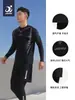 Sunga longo masculino maiô boxer boxer sunga masculino anti-constrangimento maiô de banho manga comprida maiô calças de praia