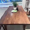 Nogueira Preta Madeira Maciça Laje Grande Mesa de Chá Mesa de Escritório Mesa para Pintura de Madeira de Chuva Uso Doméstico Mesa de Jantar Grande Mesa de Centro Suporte para Chá