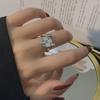 Anillo de plata tailandesa retro europeo y americano, personalidad, abierto, tejido, anillo de cadena simple de moda estilo frío para mujer, venta al por mayor
