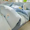 Conjunto de Roupa de Cama de Lã de Leite Desenho Animado 2026 Novo Dormitório Estudantil Conjunto de Três Peças com Fronha e Lençol com Fronha de Lã Coral Dupla Face