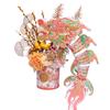 Festival do Meio do Outono 2026 Lanterna de Peixe Ao Flor de Ano Novo Balde da Fortuna Arranjo de Flores Artesanal DIY Significado Auspicioso Decoração de Mesa