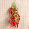Cadena de Verduras de Simulación Cadena de Pimiento Rojo Pimiento Verde 4/Decoración Nongjiale/Accesorios para Fotografía Fruta Falsa