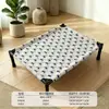 Cama de camping para perros hecha de malla de hierro, resistente al desgaste y a los arañazos, cama elevada a prueba de humedad para mascotas, caseta de perro para el verano, adecuada para perros y gatos de tamaño grande y mediano