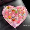 Anillos Seleccionados Cuidadosamente para Pequeñas Princesas, Joyería Linda de Dibujos Animados con Piedras Preciosas para Niñas, Anillos Brillantes de Pedrería para Niñas Pequeñas