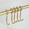 Gancho de Acero Inoxidable para Organizar y Colgar Artículos en la Cocina, Gancho sin Taladro, Gancho para Ropa, Gancho Móvil, Barra Horizontal Dorada, Gancho Individual para Vidrio