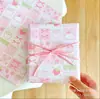Papel de embrulho Morango Fufu, papel de embrulho estilo menina, papel de embrulho para caixa de presente de aniversário, embalagem DIY feita à mão com flores