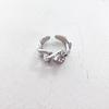 Anillo de Circonita para Mujer Anillo de Cadena Europeo y Americano Anillo de Apertura Nicho Simple Anillo Frío para el Dedo Índice