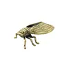 Cigarra de cobre adornos pequeños de escritorio latón Cigarra Dorada mascota de té tapa de tetera set éxito de taquilla adornos para interior de coche al por mayor