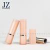 Jinze en stock nuevo tubo de lápiz labial redondo transparente color leche té anillo dorado tubo de bálsamo labial tubo de plástico vacío material de embalaje