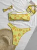 Nuevo Bikini de Baño 2027 para la Playa, Bikini Floral Estilo Europeo y Americano Conjunto de Dos Piezas para Mujer