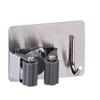 Artefacto de almacenamiento para inodoro, gancho para trapeador, colgador de escoba de acero inoxidable sin perforaciones, gancho adhesivo fuerte, clip para trapeador para colgar en la pared