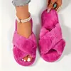 Nuevas zapatillas peludas de punta abierta para otoño e invierno, zapatillas de felpa transpirables y cálidas para mujer, cómodas y ligeras