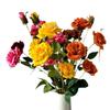 Fábrica Mayorista Rosas Pequeñas Flores Falsas Flores Artificiales Salón de Bodas Hotel Decoración del Hogar Flores de Exhibición Rosas