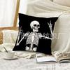 Fábrica direta de fronhas novas de Halloween transfronteiriças, decoração de quarto e sofá, fronha de linho com tema de fantasma e osso