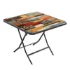 Mesa Redonda Plegable, Mesa Cuadrada, Mesa de Comedor Sencilla para Exteriores, Mesa para Hogar de Casa de Alquiler al por Mayor, Mesa Cuadrada Pequeña Portátil de Hierro para Montaje de Puesto