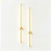 Luminária de parede minimalista, luminária de parede simples nórdica para cabeceira de quarto, luminária linear rotativa, luz linear decorativa para parede de fundo da sala de estar