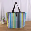 Bolsa de Tecido Oxford em Estoque, Bolsa Dobrável de Cinco Compartimentos, Bolsa de Compras Multifuncional à Prova d'Água com Zíper, Bolsa de Armazenamento Portátil Ecológica