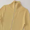 Ropa Nueva de Mujer de Punto Canalé Ajustada de Color Sólido con Cuello Alto, Cárdigan 9325002 - AliExpress Transfronterizo Primavera 2026