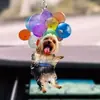 Gato y Perro de Globo Coloridos Decoración Animal Colgante para Espejo Retrovisor de Coche Colgante Plano Llavero de Mochila Accesorios Colgante