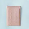 Bolsa de burbujas de película coextruida rosa nude, impermeable y engrosada, bolsa de burbujas compuesta nacarada para express, material de embalaje para ropa