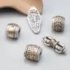 Plata de ley S925 moneda seis palabras mantra Diamante mortero barril cuentas colgante vintage desgastado DIY material de cuentas hecho a mano