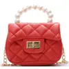Bolsa Infantil Estilo Coreano Bolso de Mano Pequeño Estilo Chanel para Niña Bolso Cruzado de Cadena Elegante para Niña Bolso de Gelatina de Moda