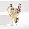 Broche elegante de mariposa capullo roto de lujo para mujer, hebilla de solapa de traje exquisita, pasador pequeño, otoño e invierno, nuevo broche de temperamento elegante