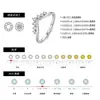 Anillo de Plata de Ley S925 Modian con Moissanita, Forma de Corona en V, para Dedo Índice de Mujer, Anillo Elegante y Versátil