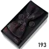 Pajarita para Hombre, Gemelos Jacquard para Boda de Negocios, Set de Tres Piezas con Pañuelo de Bolsillo, Set de Caja de Regalo con Accesorios de Traje de Moda