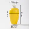 Jingdezhen Mini Cerâmica Flor Mesa Escritório Cerâmica Flor Hidropônica Esmalte Colorido Amarelo Cerâmica Flor