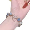 Nuevo Pulsera Cielo Estrellado de Copo de Nieve para Mujer, Exquisita Nueva Dulce Simple de Gama Alta Regalo de Navidad Pulsera Versátil Tendencia