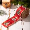 Nova Fita Rosa Cebola Estampada Árvore Pequena Fita de Cetim de Natal Fita para Guirlanda de Árvore de Natal Arranjo de Fitas