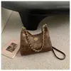 Bolsa HOBO feminina com estampa de leopardo retrô transfronteiriça, bolsa de ombro única com corrente da moda para mulheres 2026, bolsa transversal casual nova, moderna