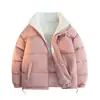 Casaco de inverno masculino novo acolchoado de algodão com veludo de cordeiro acolchoado para casais, gola alta, casual, moderno, casaco acolchoado de algodão, jaqueta acolchoada de algodão, fábrica
