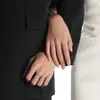 Anéis de Casal Jianjia Bailu, um Par de Anéis de Design Exclusivo com Cola para Homens e Mulheres de Alto Padrão, Presentes de Aniversário para Namoradas