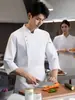 Uniformes de chef de alta gama para cocinas de hoteles de lujo, de manga larga, diseñados para uso en cocina, estilo unisex, novedad