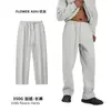Pantalones Casuales Pesados de Otoño e Invierno para Hombre Isla Cai Xiang, Unisex Estilo Callejero Americano con Cordón Forrados de Forro Polar Pierna Recta Pantalones Deportivos para Hombre