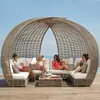 Sofá Jaula de Pájaros Cama de Ratán Lugar Escénico Casa de Huéspedes al Aire Libre Sofá de Vacaciones Celebrante Cibernético Pájaro que Pica Nido de Pájaro Cama Redonda Hamaca al Aire Libre