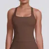Camiseta Deportiva Tipo Racerback Ajustada para Mujer, Tejido Cepillado tipo Nube, Secado Rápido, Top Casual para Exteriores, Running, Fitness, Ropa de Yoga