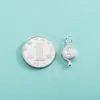 Acessório de prata pura S990, pingente redondo oco leve com o caractere "Fu", amuleto de saúde e felicidade, pingente DIY para pulseira ou pulseira de pulso